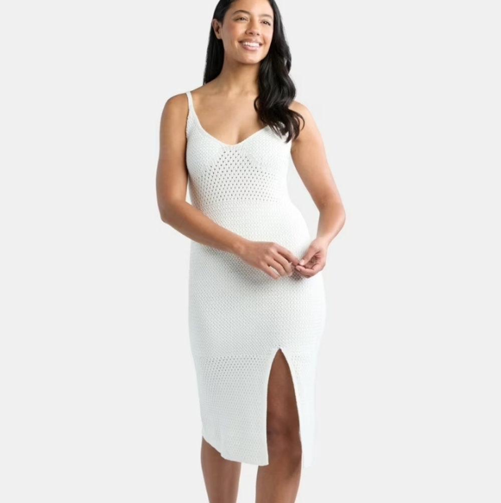 Elegant Cream Asymmetrical Dress